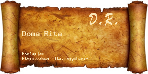 Doma Rita névjegykártya